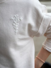 Load image into Gallery viewer, Puff Flower Cross Sweatshirt