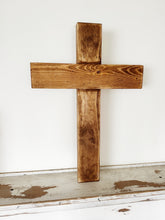Load image into Gallery viewer, HANDMADE WOOD WALL CROSS